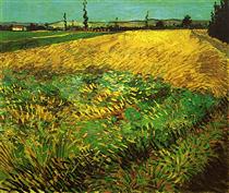 Wheat Field with the Alpilles Foothills in the Background - Vincent van Gogh