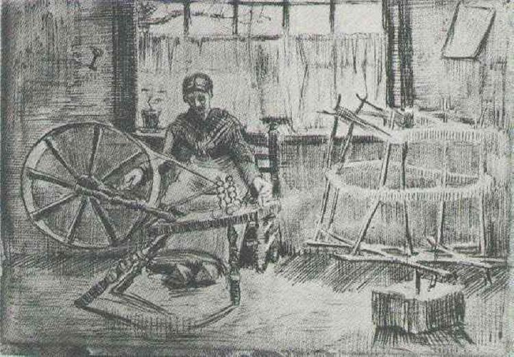 Woman Reeling Yarn, 1884 - 梵谷