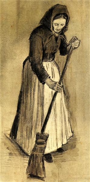 Woman with a Broom, 1882 - Вінсент Ван Гог