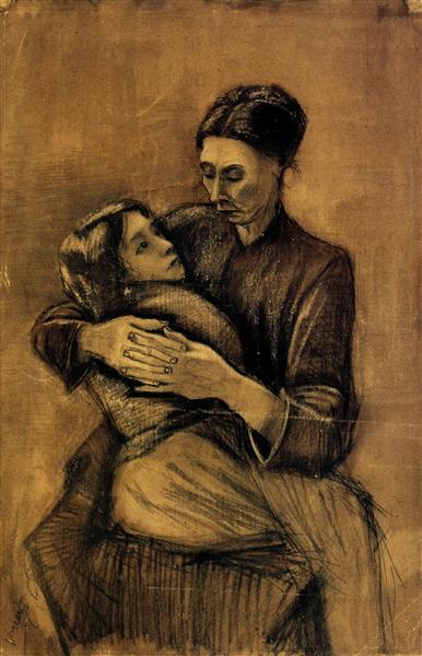 Woman with a Child on Her Lap, 1883 - 梵谷