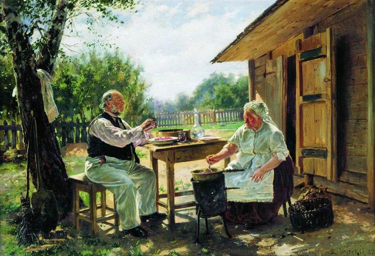 Making jam, 1876 - Vladímir Makovski