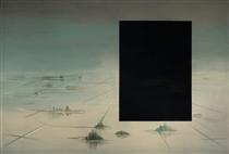 Untitled, (Flood, black triangle), from Green Zone - Wanda Koop