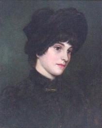 Portrait of a young girl - Вильгельм Лейбль