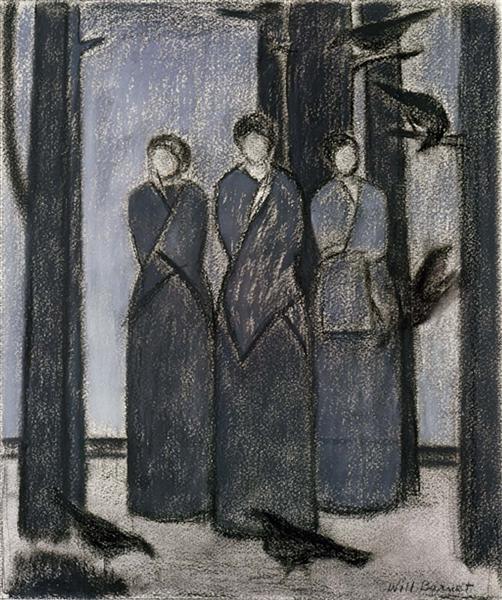 Study for Three Muses, c.1985 - Will Barnet