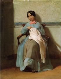 Portrait de Léonie Bouguereau, cousine de l'artiste - William Bouguereau