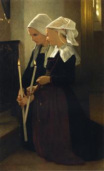 Prayer at Sainte Anne d'Auray - William Bouguereau