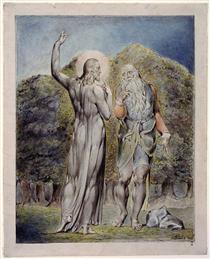 Christ Tempted by Satan to Turn the Stones to Bread - William Blake