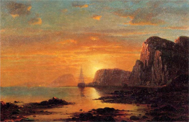 Seascape. Cliffs at Sunset - Уильям Брэдфорд