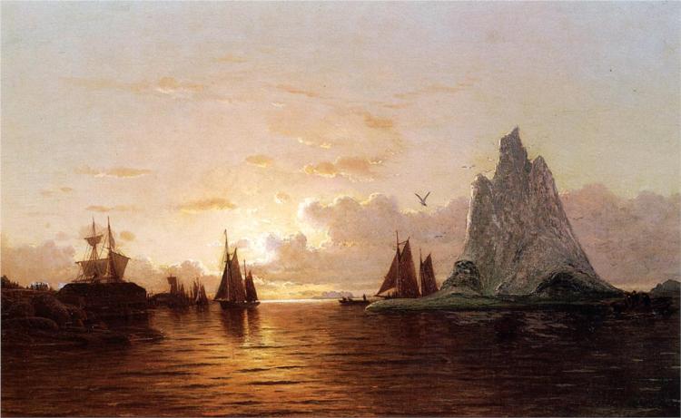 Sunset at the Strait of Belle Isle - Вільям Бредфорд