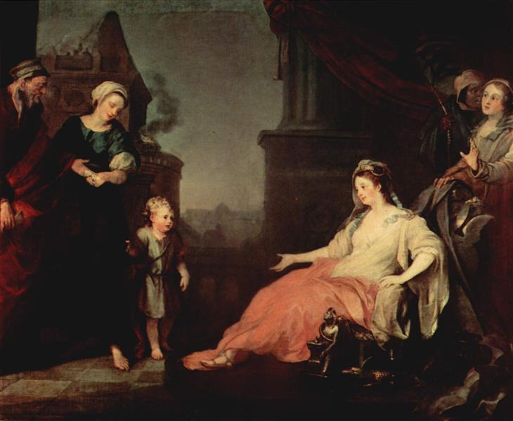 Moses Brought Before Pharaoh's Daughter, 1746 - Уильям Хогарт