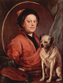 Le Peintre et son carlin - William Hogarth