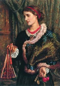 The Birthday (A Portrait Of The Artist's Wife, Edith) - William Holman Hunt