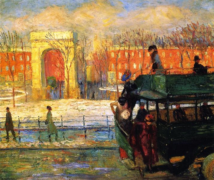 Descending from the Bus, 1910 - William Glackens