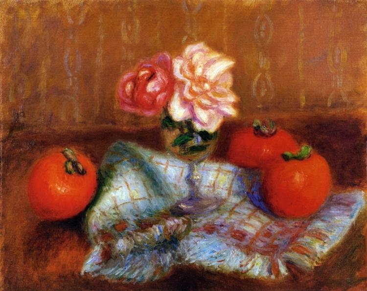 Roses and Perimmons, c.1920 - Вільям Джеймс Глакенс
