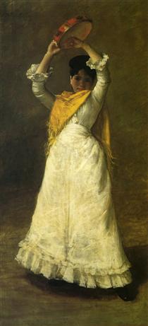 A Madrid Dancing Girl - William Merritt Chase
