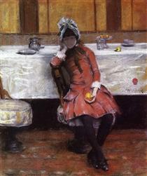 Sketch on a Young Girl on Ocean Steamer - William Merritt Chase
