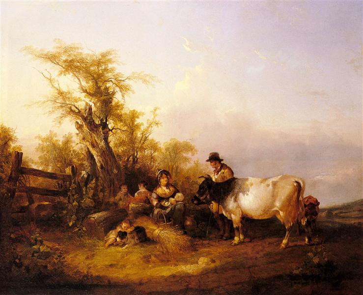 The Road To Market - William Shayer
