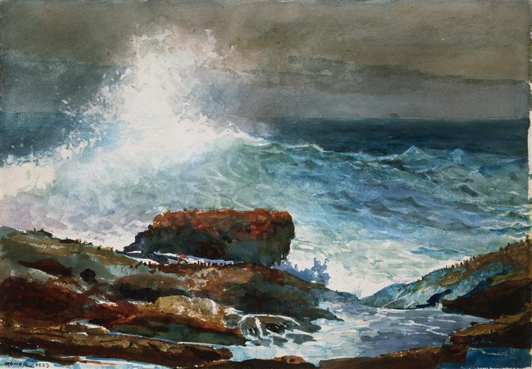 Incoming Tide, Scarboro Maine, 1883 - Вінслов Гомер