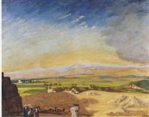 View of Cairo from the Pyramids - Winston Churchill
