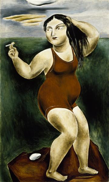 Bather with Cigarette, 1924 - Ясуо Кунійосі