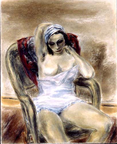 Girl Thinking, 1935 - Yasuo Kuniyoshi