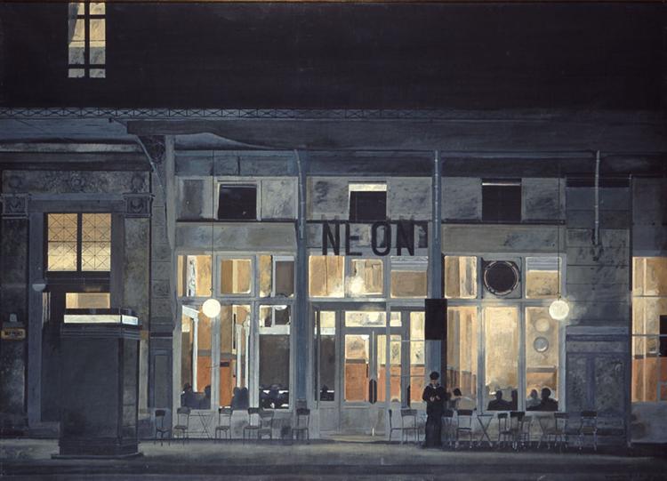 Cafe "Neon" το βράδυ, 1965 - Γιάννης Τσαρούχης