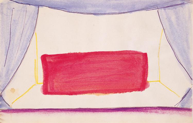 Monochrome red (theater), 1954 - Yves Klein