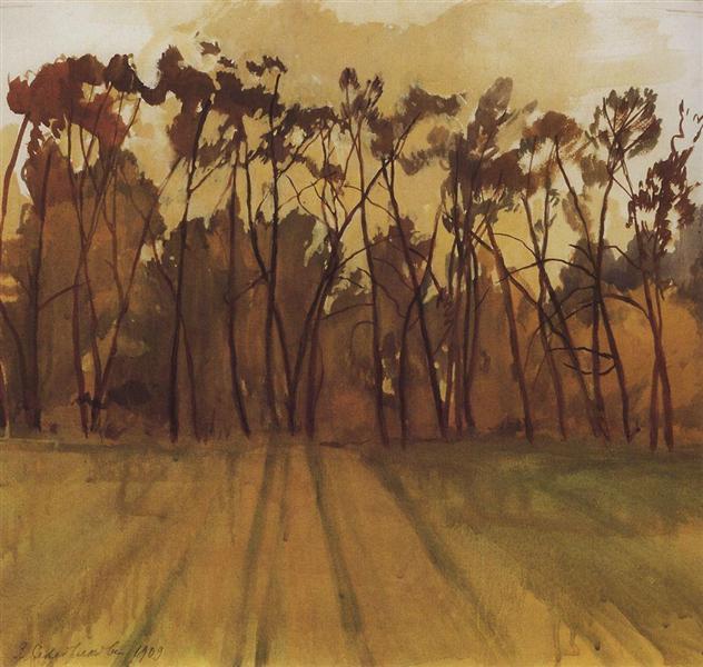 Осінній пейзаж, 1909 - Зінаїда Серебрякова