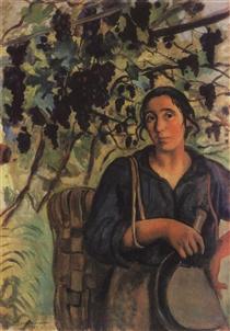 Італійська селянка у винограднику - Зінаїда Серебрякова