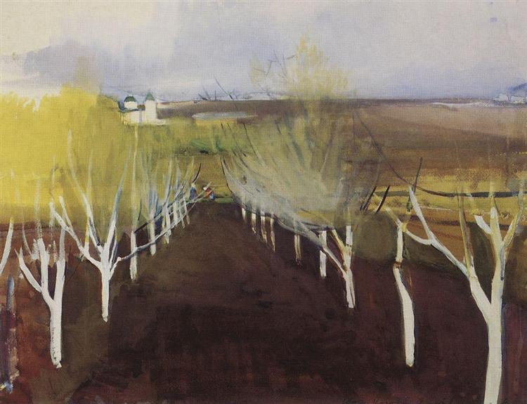 Orchard, 1908 - Zinaïda Serebriakova