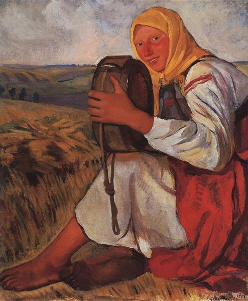 Крестьянка с квасником, 1914 - Зинаида Серебрякова