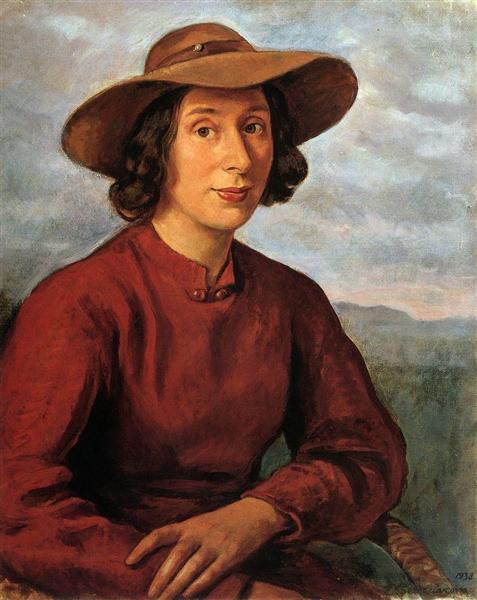 Портрет А.А.Черкесової-Бенуа, 1938 - Зінаїда Серебрякова