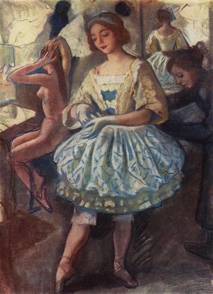 Portrait of a ballerina E.A. Svekis, 1923 - Sinaida Jewgenjewna Serebrjakowa