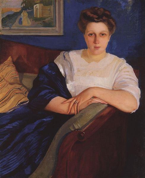Portrait of the composer's daughter, EF Napravnik, c.1910 - Sinaida Jewgenjewna Serebrjakowa