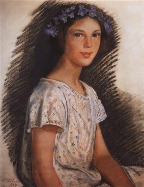 Портрет Веры Макаровой, 1924 - Зинаида Серебрякова