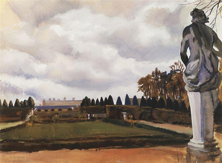 Versailles Park in autumn, 1926 - Zinaida Evgenievna Serebriakova